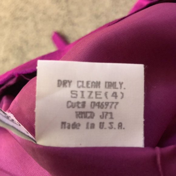 Vintage Laundry by Shelli Seagal Dress Womens 4 Used Magenta Silk - Picture 10 of 16